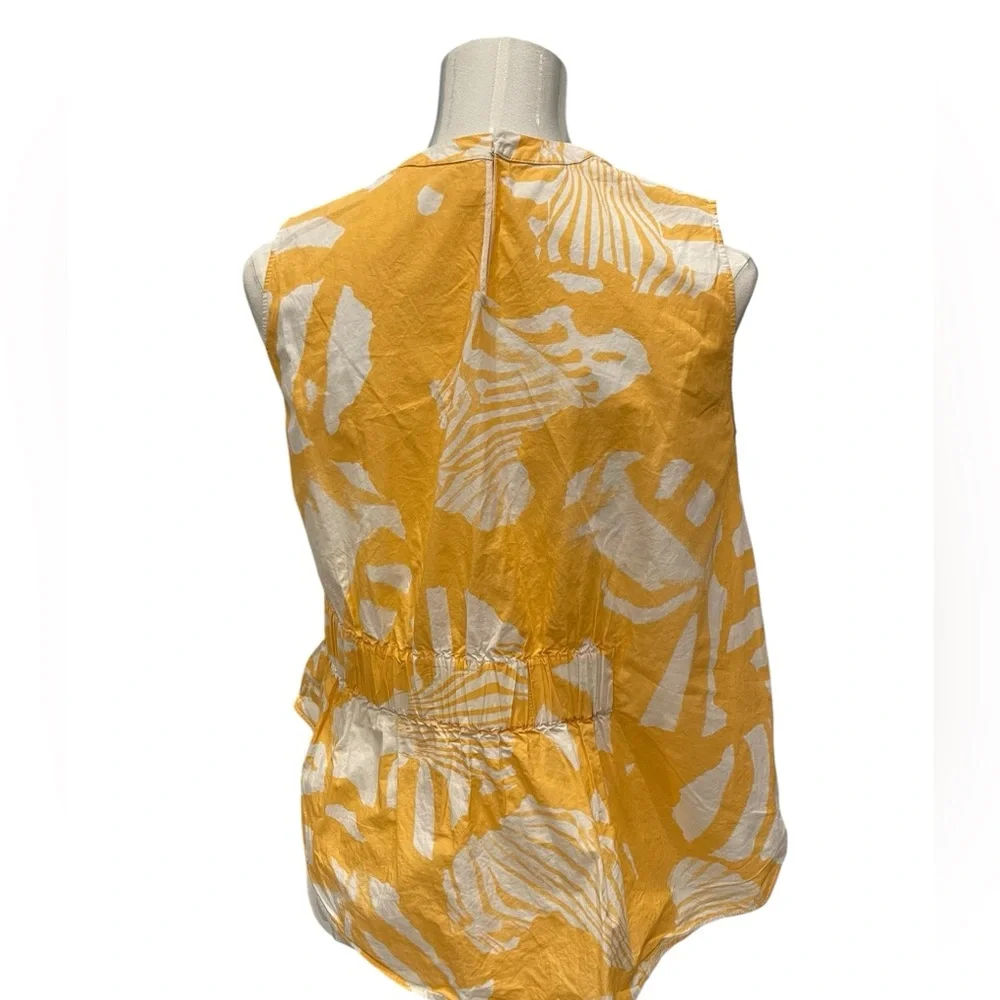 Genny Rent the Runway Tropical Orange Rouched top sz :US:0 - Picture 7 of 13